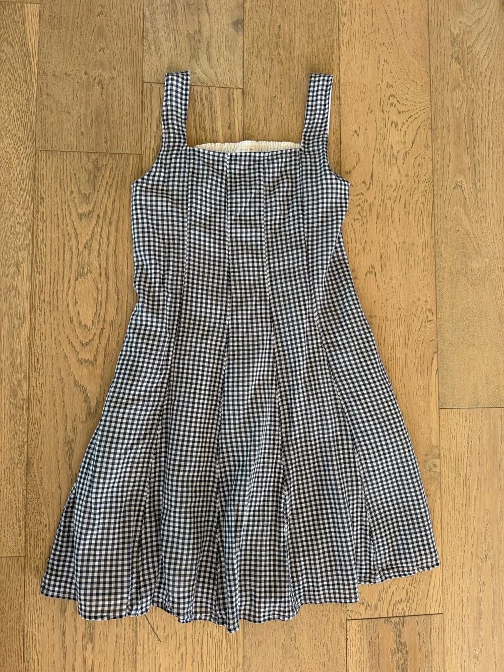 Abercrombie Kids Blue White Gingham Checkered Mini Dress Size 13/14